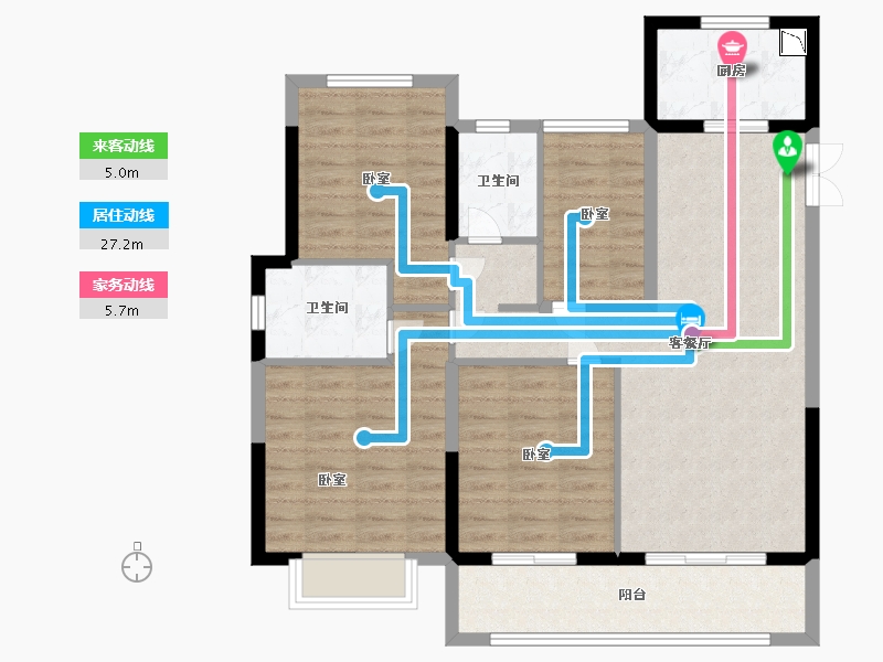 浙江省-宁波市-宏地·熙望府-94.99-户型库-动静线