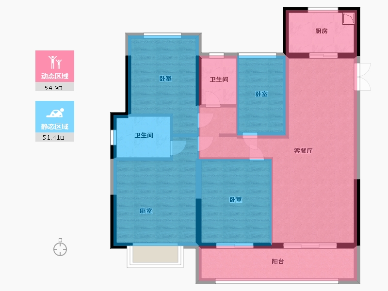 浙江省-宁波市-宏地·熙望府-94.99-户型库-动静分区