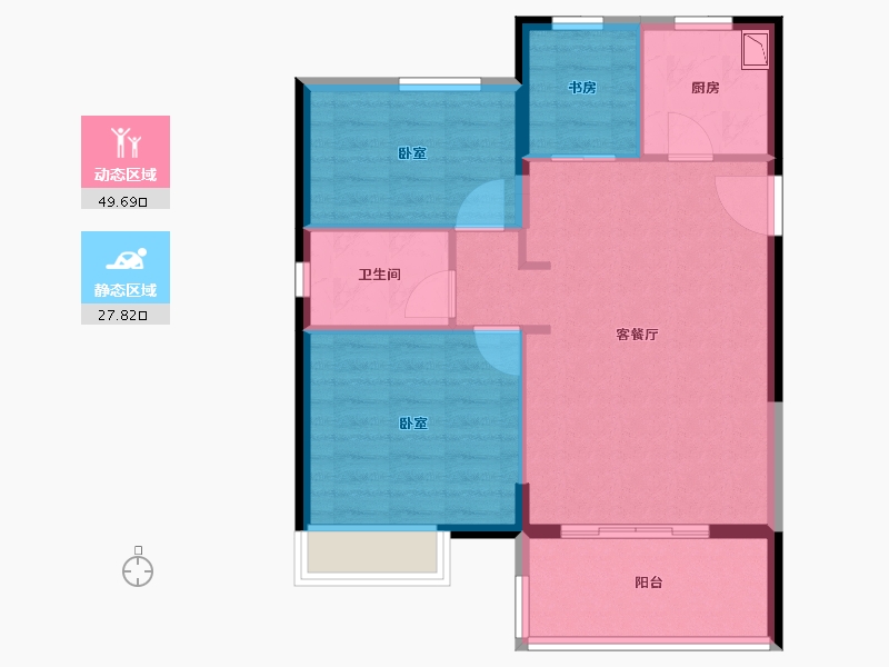 福建省-泉州市-特房锦绣香里-70.00-户型库-动静分区