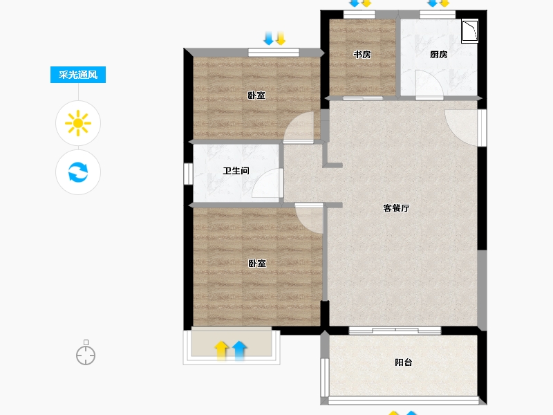 福建省-泉州市-特房锦绣香里-70.00-户型库-采光通风