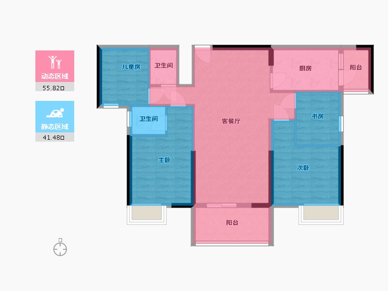 江西省-赣州市-宝义·家和院-87.06-户型库-动静分区