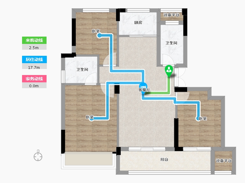 浙江省-衢州市-志城江山郡-76.00-户型库-动静线