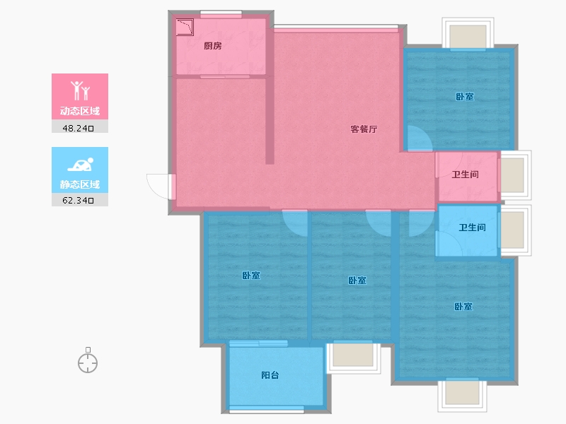 福建省-宁德市-中融中央首府-99.38-户型库-动静分区