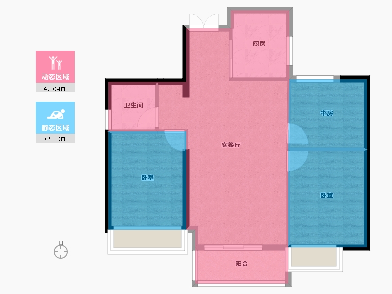 浙江省-绍兴市-杭州湾世纪城-71.72-户型库-动静分区