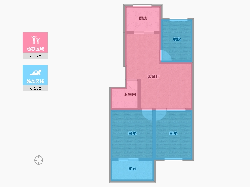 山东省-潍坊市-银河花园C区二期-77.01-户型库-动静分区