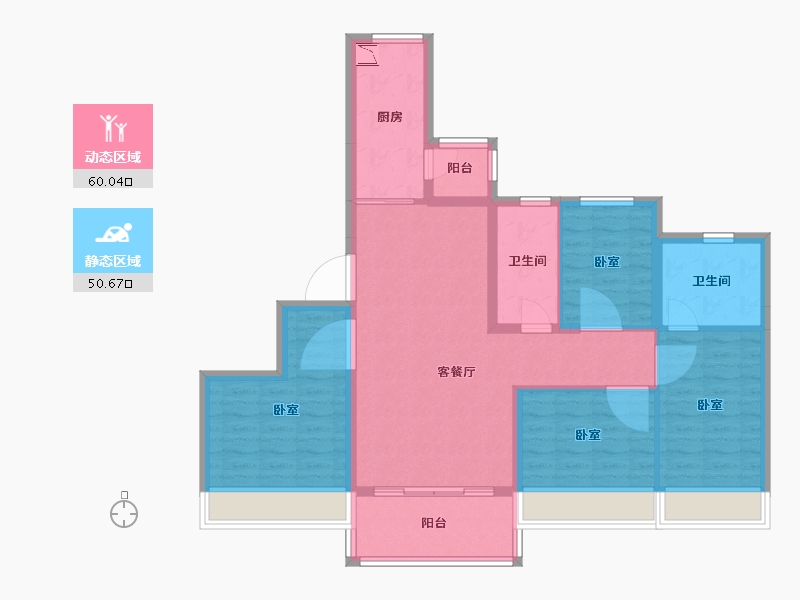 山东省-滨州市-恒大悦珑湾-98.90-户型库-动静分区