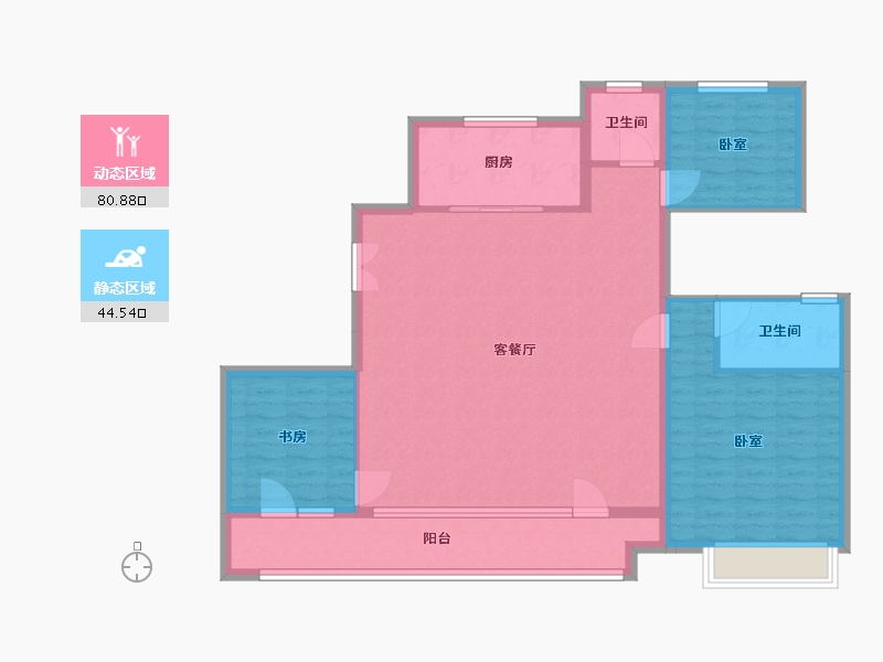 宁夏回族自治区-银川市-光耀·贺兰府-114.00-户型库-动静分区