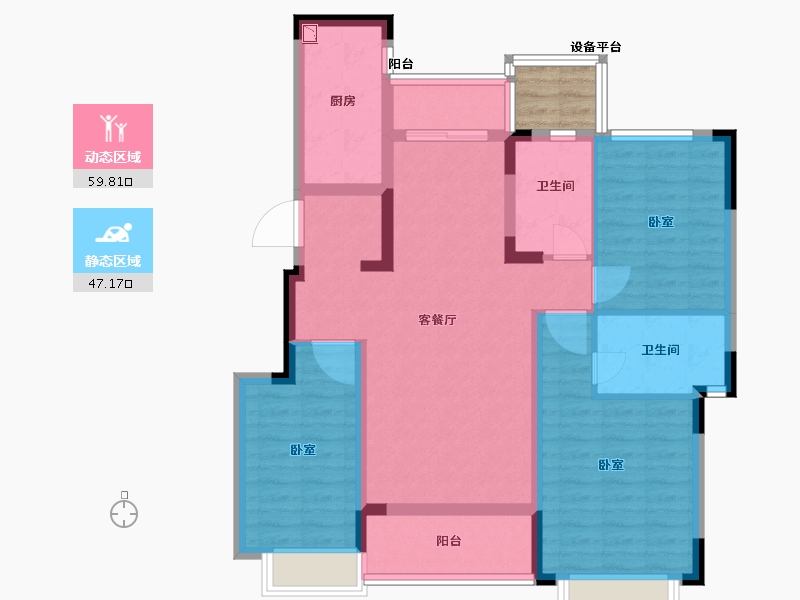 浙江省-绍兴市-恒大悦珑府-97.00-户型库-动静分区