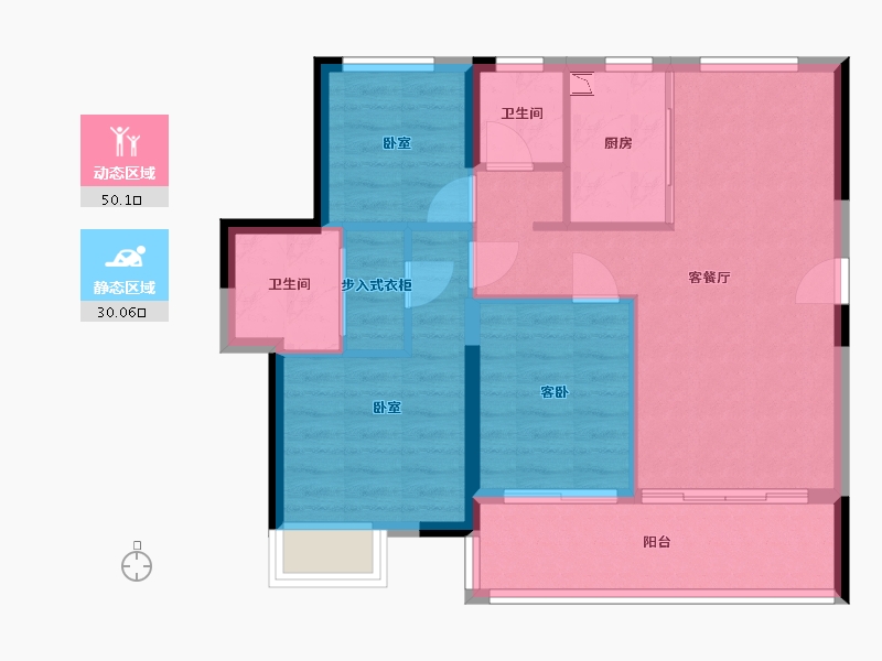 浙江省-湖州市-合生杭州湾国际新城-72.00-户型库-动静分区