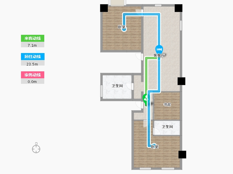 山东省-青岛市-富力·尚悦居-128.00-户型库-动静线