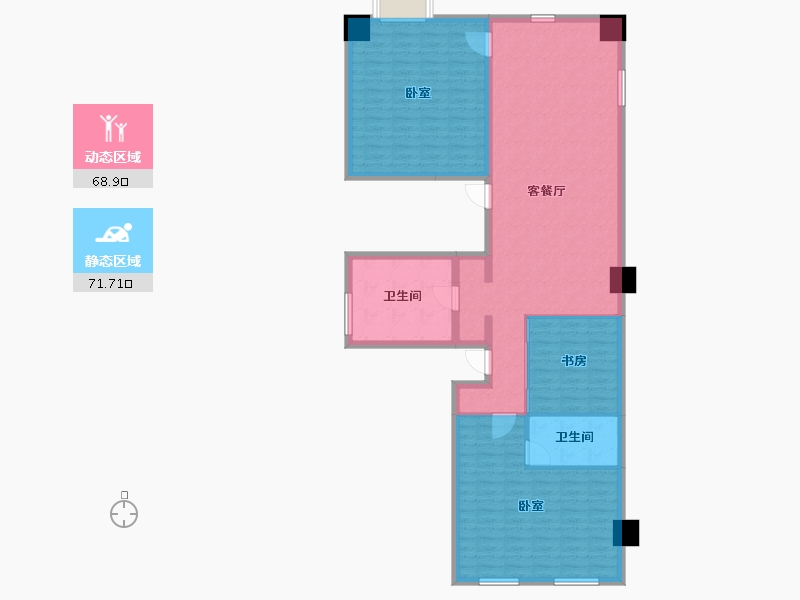 山东省-青岛市-富力·尚悦居-128.00-户型库-动静分区