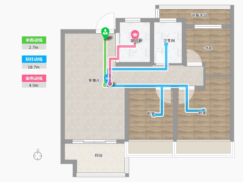 安徽省-合肥市-文一锦门北韵-73.00-户型库-动静线