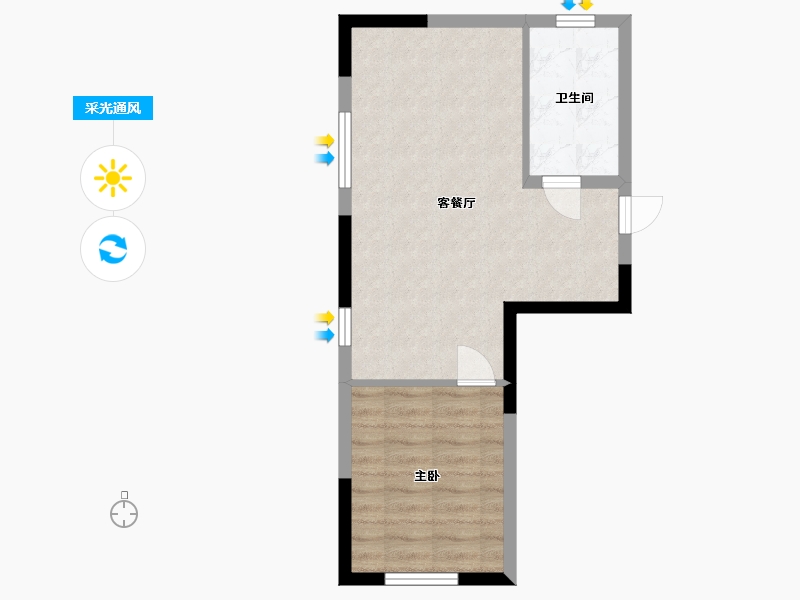 山东省-青岛市-三木空港小镇璟云-46.01-户型库-采光通风