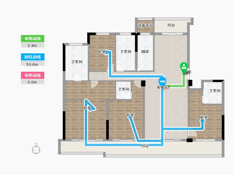 浙江省-绍兴市-金昌樾府-188.14-户型库-动静线