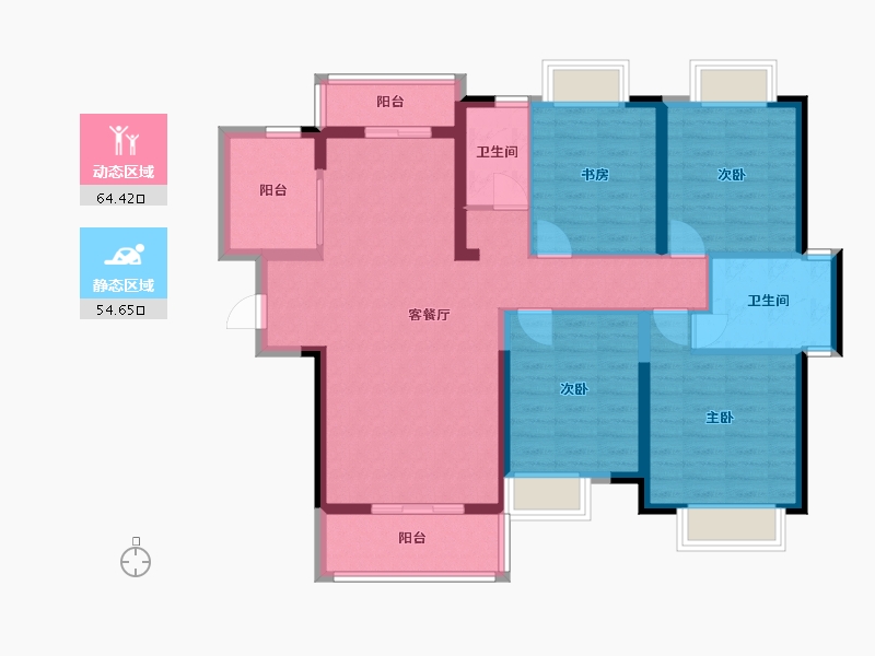 江西省-赣州市-宝义·家和院-106.47-户型库-动静分区