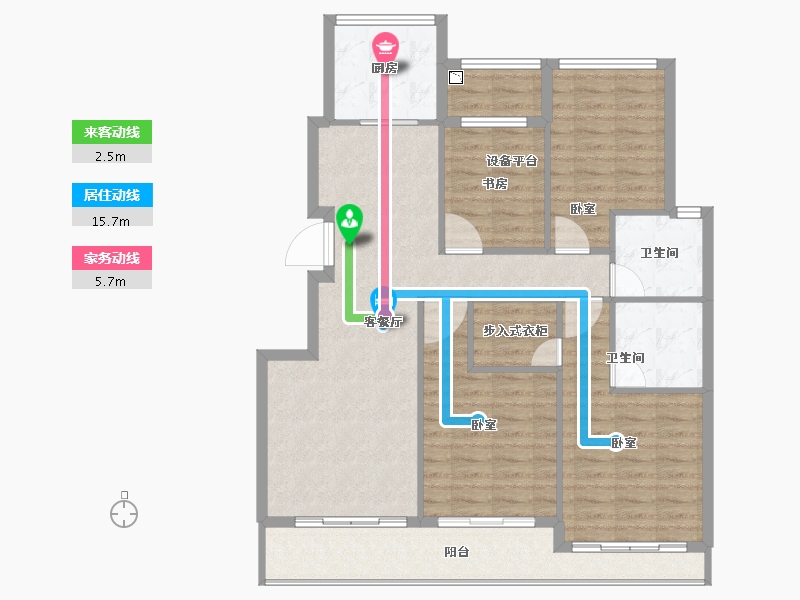 浙江省-舟山市-绿城·海棠园-108.01-户型库-动静线