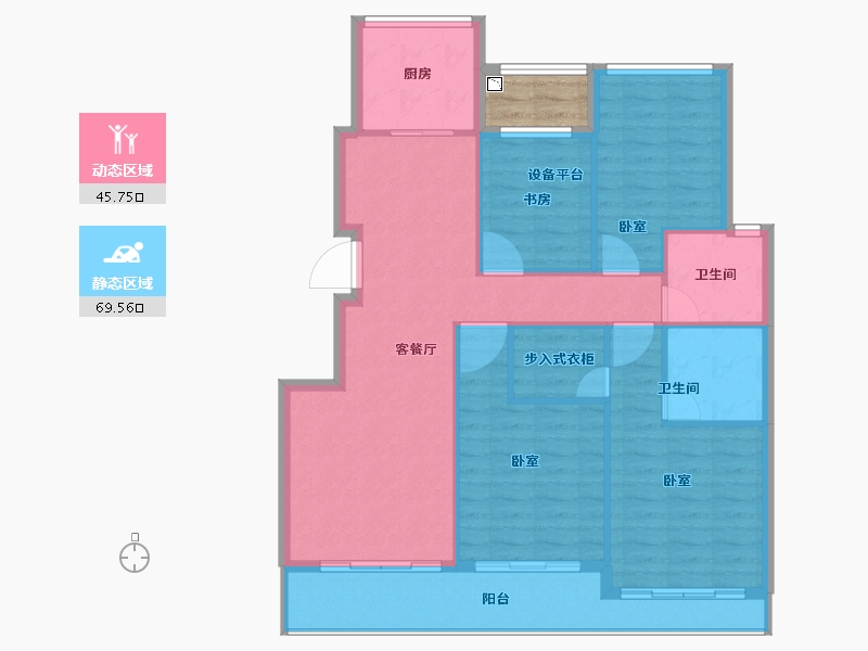 浙江省-舟山市-绿城·海棠园-108.01-户型库-动静分区