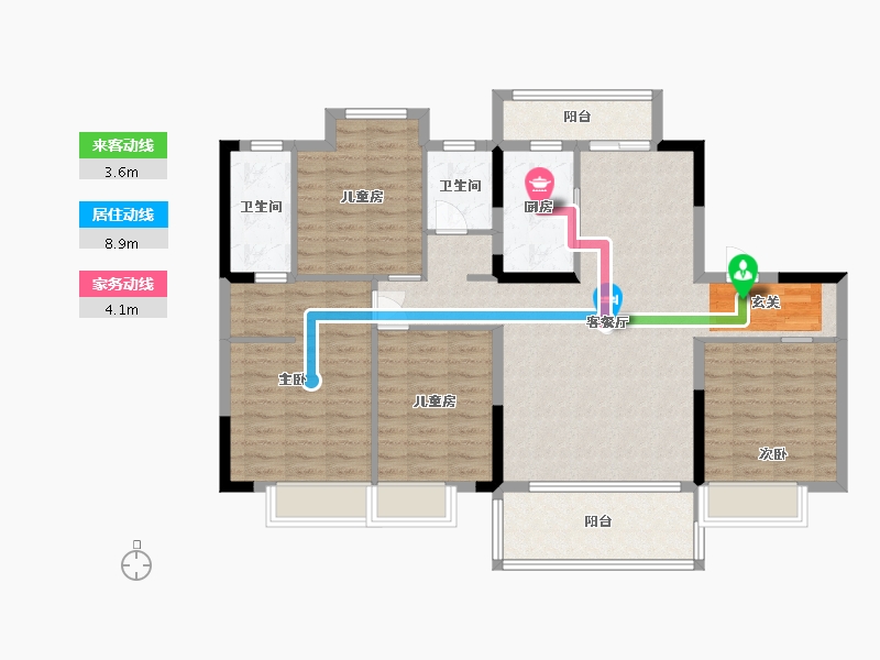 江西省-赣州市-正荣悦玺-112.00-户型库-动静线