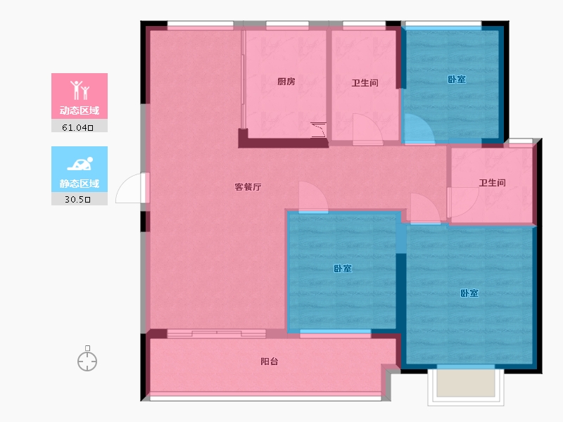 浙江省-湖州市-合生杭州湾国际新城-82.00-户型库-动静分区