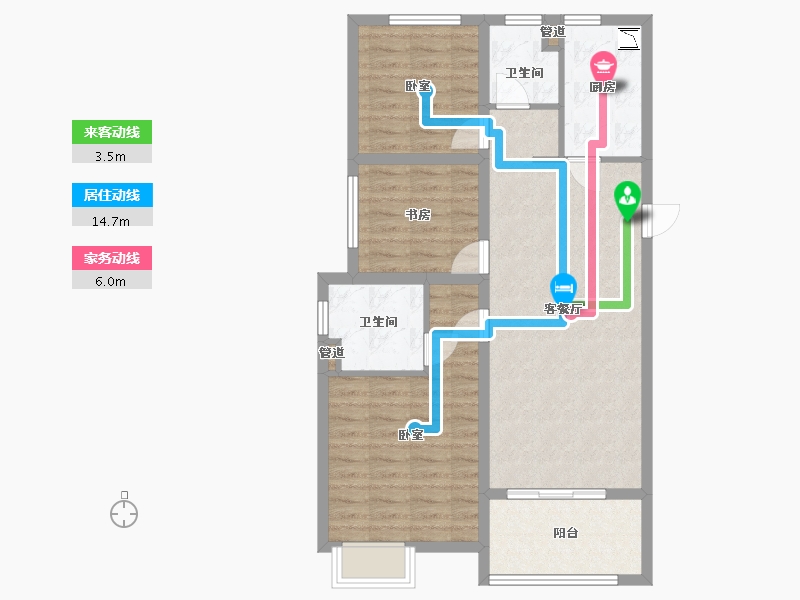 浙江省-湖州市-合生杭州湾国际新城-84.00-户型库-动静线