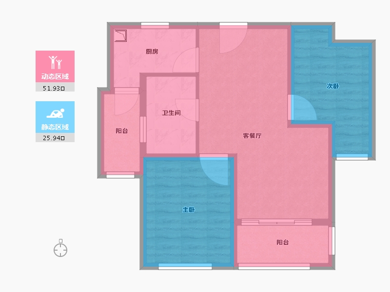 安徽省-宣城市-世家花园-69.00-户型库-动静分区