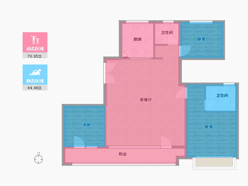 宁夏回族自治区-银川市-光耀·贺兰府-104.00-户型库-动静分区