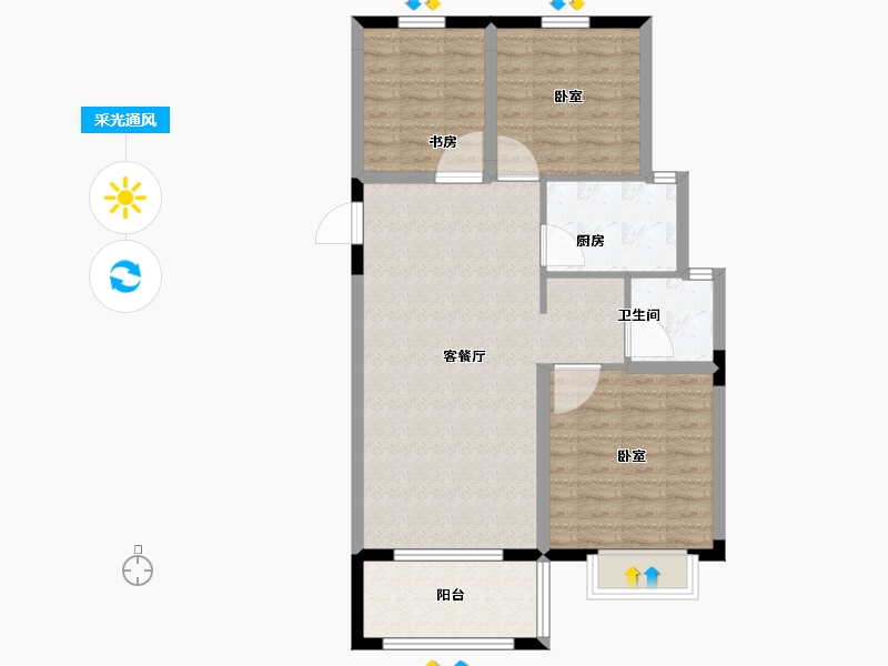 浙江省-嘉兴市-元宝湾二期-81.01-户型库-采光通风