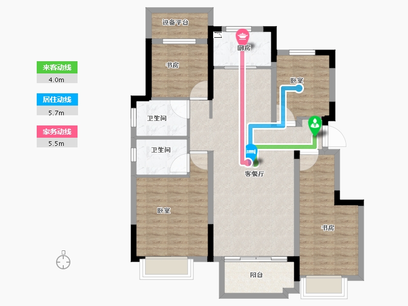 安徽省-合肥市-信达万振东方樾府-94.00-户型库-动静线