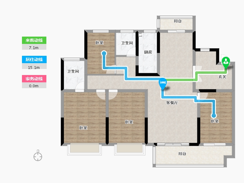 山东省-菏泽市-丽水湖梧桐苑-138.00-户型库-动静线