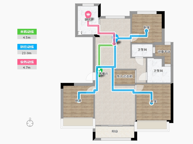 浙江省-湖州市-赞成海月-87.71-户型库-动静线