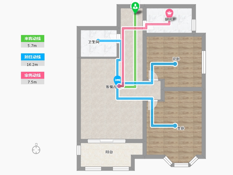 山西省-长治市-和合人家-69.10-户型库-动静线