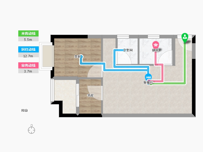 福建省-南平市-永森湖岸观邸-54.99-户型库-动静线