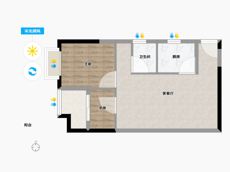 福建省-南平市-永森湖岸观邸-54.99-户型库-采光通风