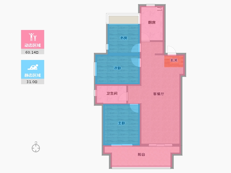 安徽省-阜阳市-保利颍州堂悦-81.21-户型库-动静分区