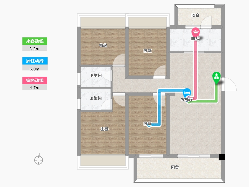 安徽省-亳州市-鸿路橘子洲-102.75-户型库-动静线