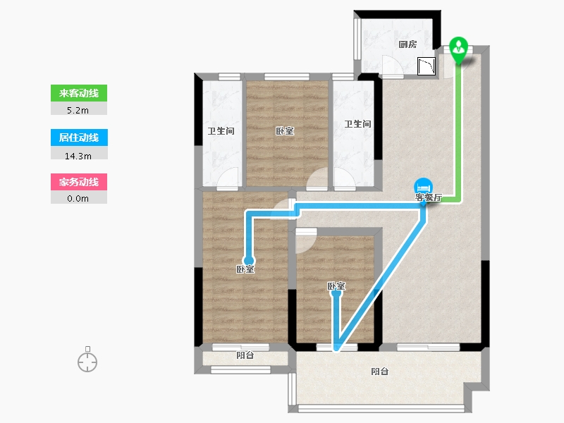 福建省-莆田市-大唐三盛·国韵世家-85.99-户型库-动静线