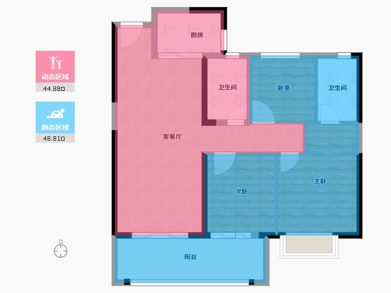 福建省-泉州市-聚龙世茂国风-83.99-户型库-动静分区