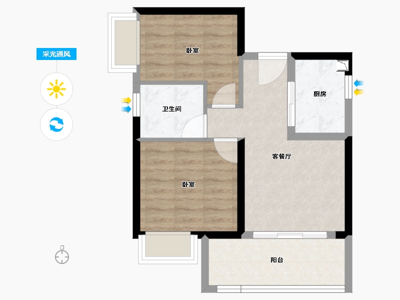 福建省-漳州市-碧桂园花仙府墅-49.89-户型库-采光通风