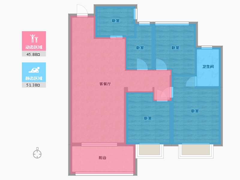 浙江省-宁波市-国贸梧桐原-87.00-户型库-动静分区