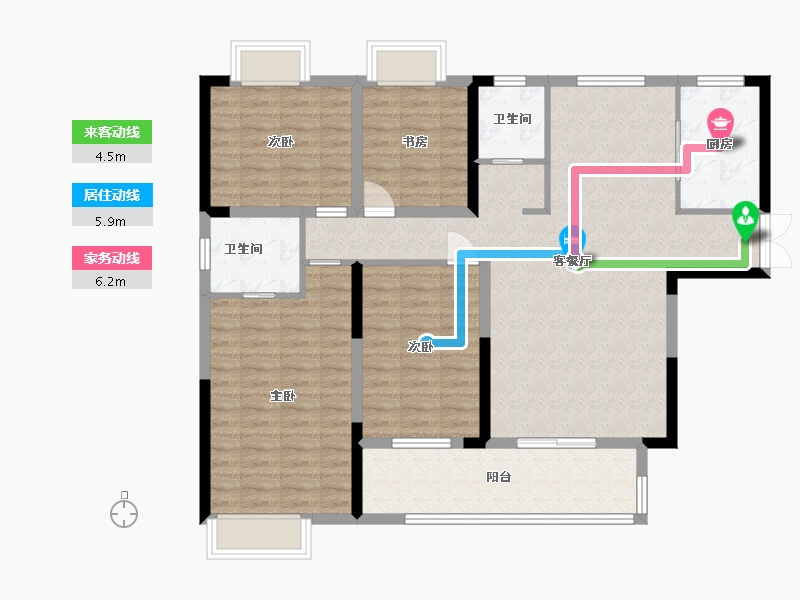 江西省-吉安市-盈城时代广场-116.00-户型库-动静线