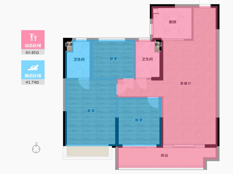 浙江省-湖州市-碧桂园十里春风-93.00-户型库-动静分区