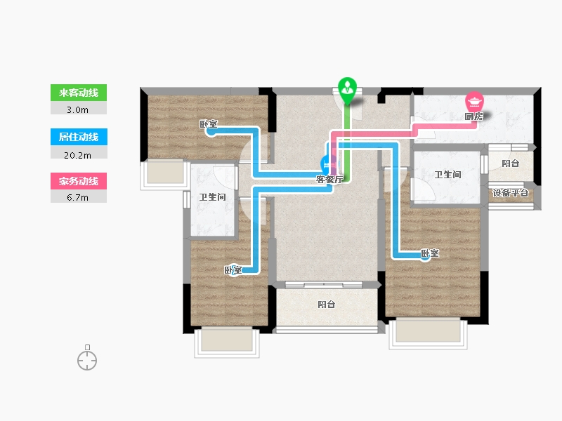 浙江省-绍兴市-诸暨恒大滨江御府-80.89-户型库-动静线