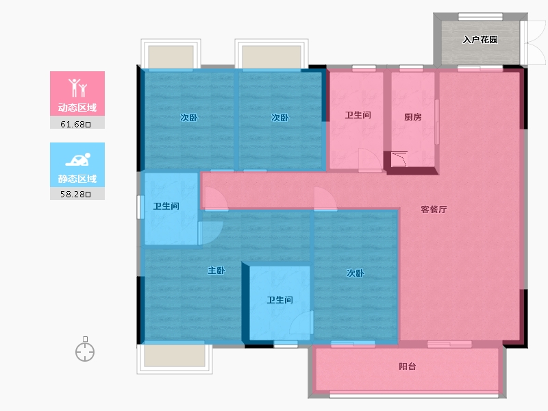 江西省-赣州市-嘉福·新天地-112.00-户型库-动静分区