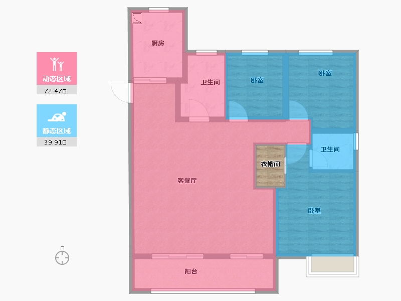 安徽省-合肥市-中国铁建清溪国际樾园-104.00-户型库-动静分区