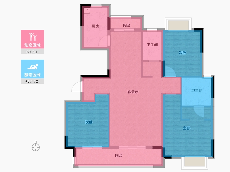 江西省-赣州市-绿地赣州城际空间站-97.60-户型库-动静分区