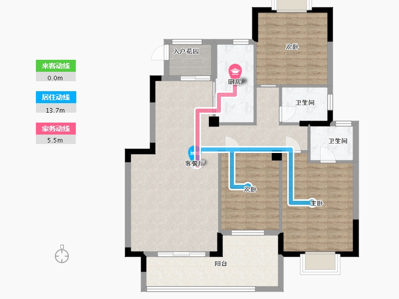 江西省-吉安市-吉安鹭洲府邸-99.51-户型库-动静线