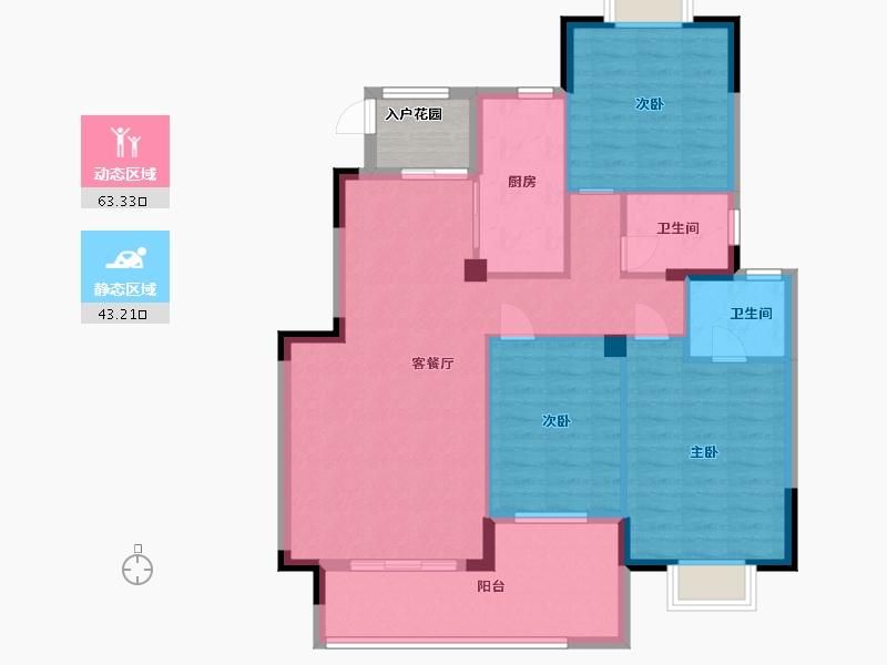 江西省-吉安市-吉安鹭洲府邸-99.51-户型库-动静分区