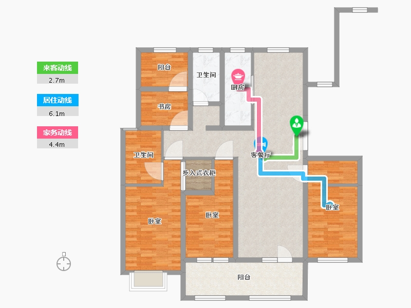 山东省-青岛市-省房万豪庄园-116.01-户型库-动静线