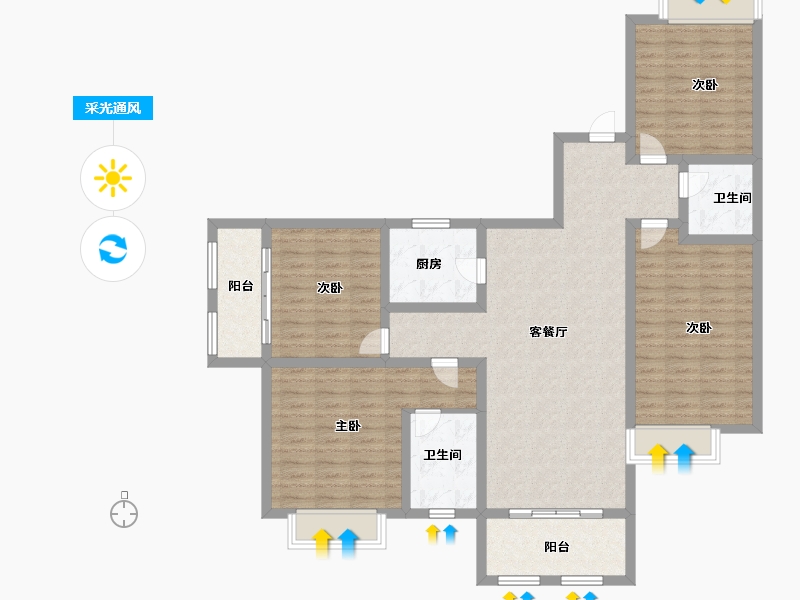 山西省-长治市-和合人家-121.19-户型库-采光通风