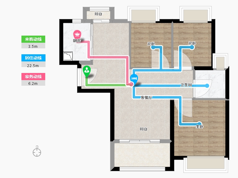 福建省-厦门市-特房樾琴湾-72.07-户型库-动静线